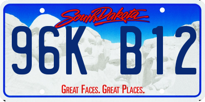 SD license plate 96KB12