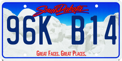 SD license plate 96KB14