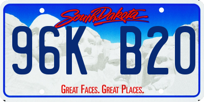 SD license plate 96KB20