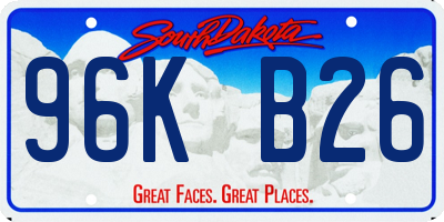 SD license plate 96KB26