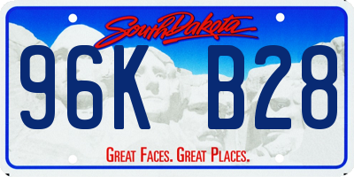 SD license plate 96KB28