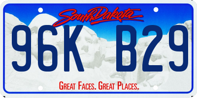 SD license plate 96KB29