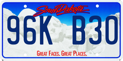 SD license plate 96KB30