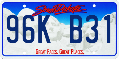SD license plate 96KB31