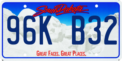 SD license plate 96KB32