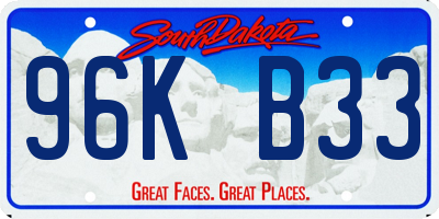 SD license plate 96KB33
