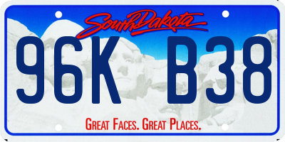 SD license plate 96KB38