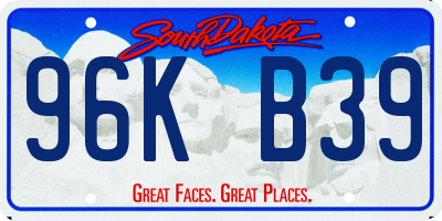 SD license plate 96KB39