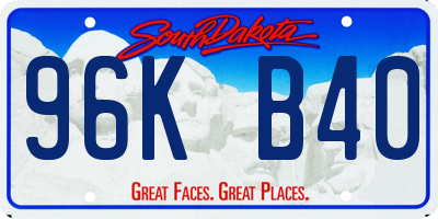 SD license plate 96KB40