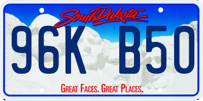 SD license plate 96KB50