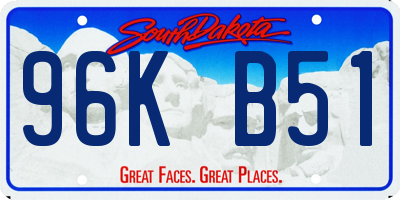 SD license plate 96KB51