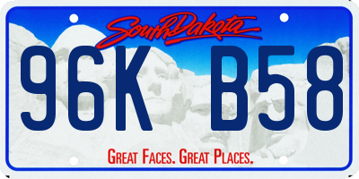 SD license plate 96KB58