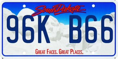 SD license plate 96KB66