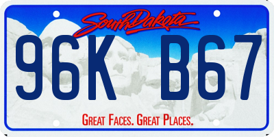 SD license plate 96KB67
