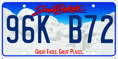 SD license plate 96KB72