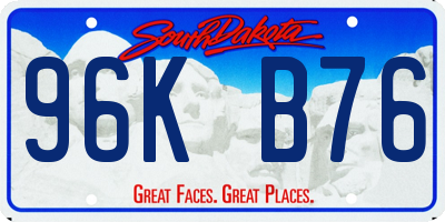 SD license plate 96KB76