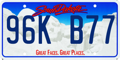 SD license plate 96KB77