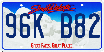 SD license plate 96KB82