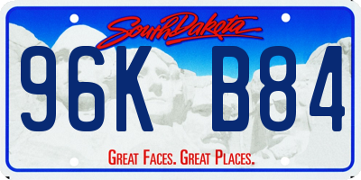 SD license plate 96KB84