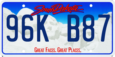 SD license plate 96KB87