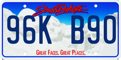 SD license plate 96KB90