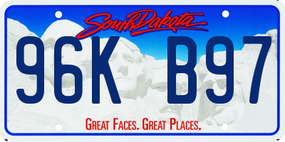 SD license plate 96KB97