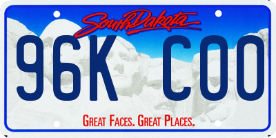 SD license plate 96KC00