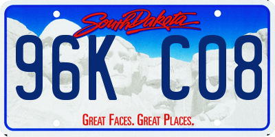 SD license plate 96KC08