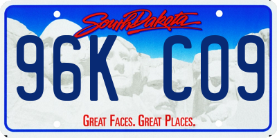 SD license plate 96KC09