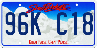 SD license plate 96KC18