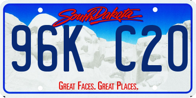 SD license plate 96KC20