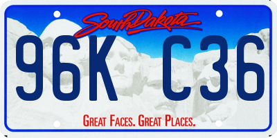 SD license plate 96KC36
