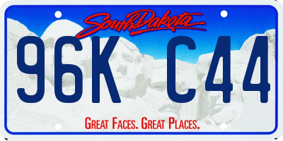 SD license plate 96KC44