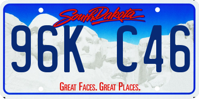 SD license plate 96KC46