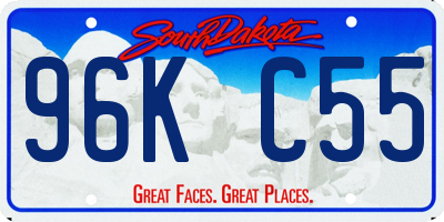 SD license plate 96KC55