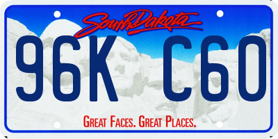 SD license plate 96KC60