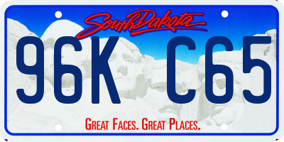 SD license plate 96KC65