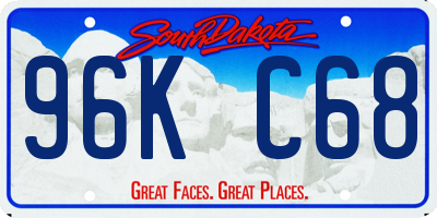 SD license plate 96KC68
