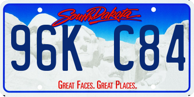 SD license plate 96KC84