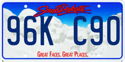 SD license plate 96KC90