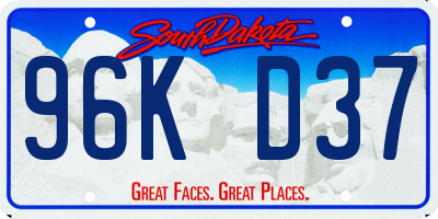 SD license plate 96KD37