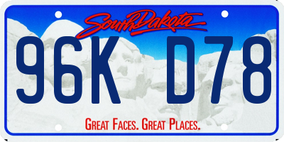 SD license plate 96KD78