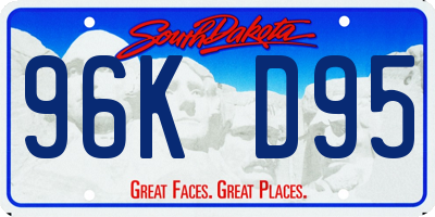 SD license plate 96KD95