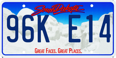 SD license plate 96KE14
