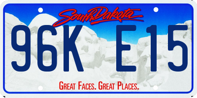 SD license plate 96KE15