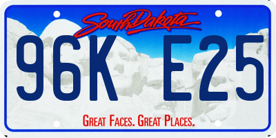 SD license plate 96KE25