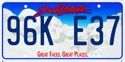 SD license plate 96KE37