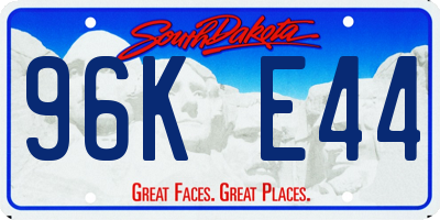 SD license plate 96KE44