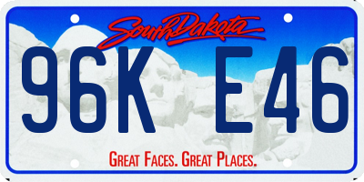 SD license plate 96KE46