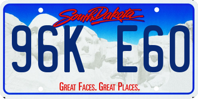 SD license plate 96KE60